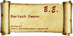 Bartsch Emese névjegykártya