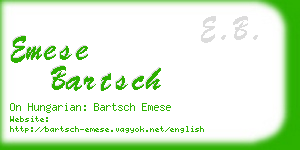 emese bartsch business card